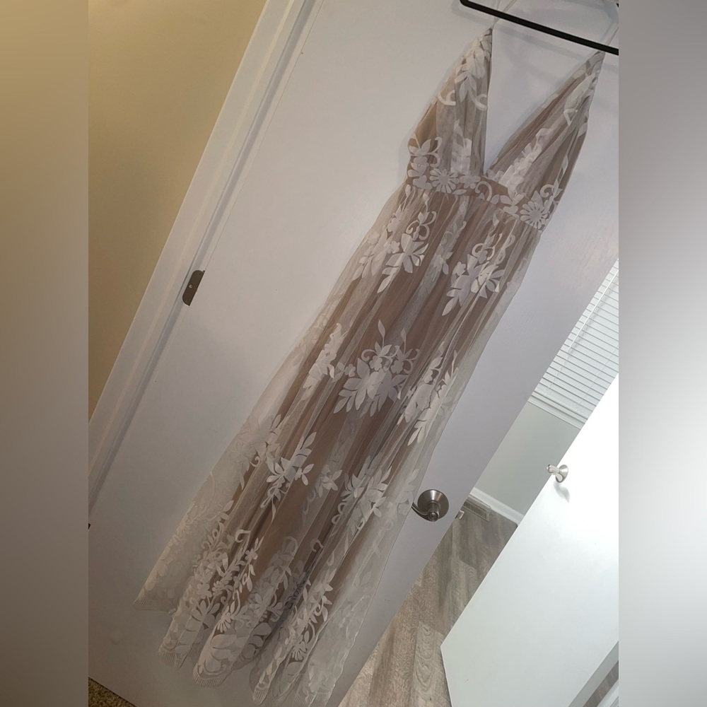 White Floral Windsor Dress